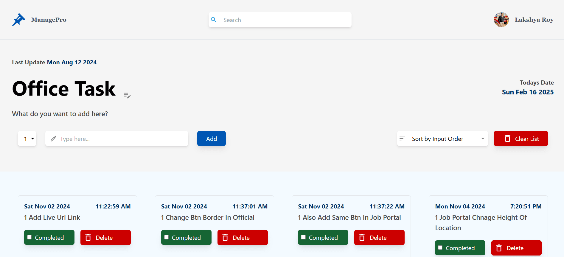 Manage Pro - Project screenshot